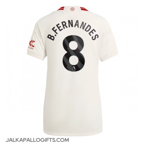 Manchester United Bruno Fernandes #8 Kolmaspaita Naiset 2023-24 Lyhythihainen